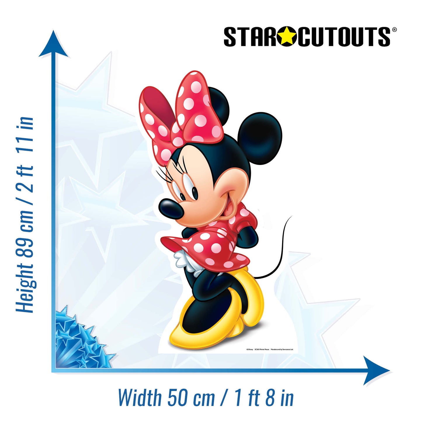 SC363 Minnie Mouse (Star Mini Cut-out) Cardboard Cut Out Height 89cm