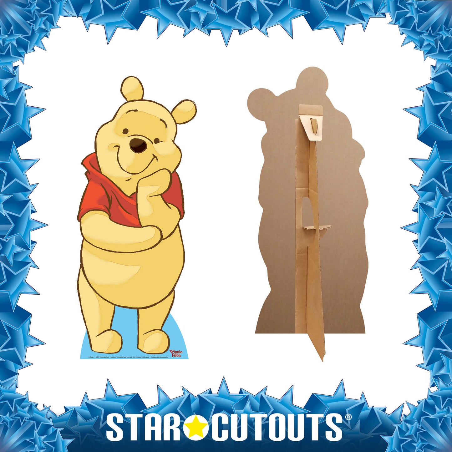 SC376 Winnie the Pooh (Star Mini Cut-out) Cardboard Cut Out Height 91cm