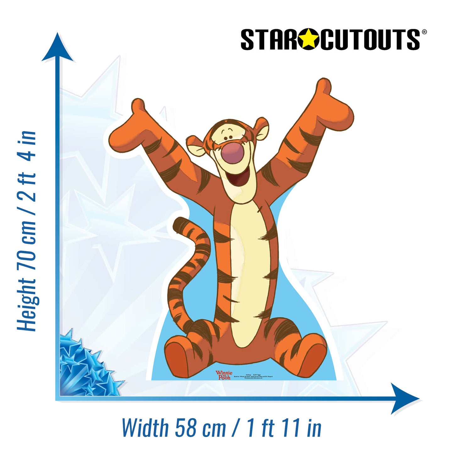 SC377 Tigger - Pooh's Friend (Star Mini Cut-out) Cardboard Cut Out Height 70cm