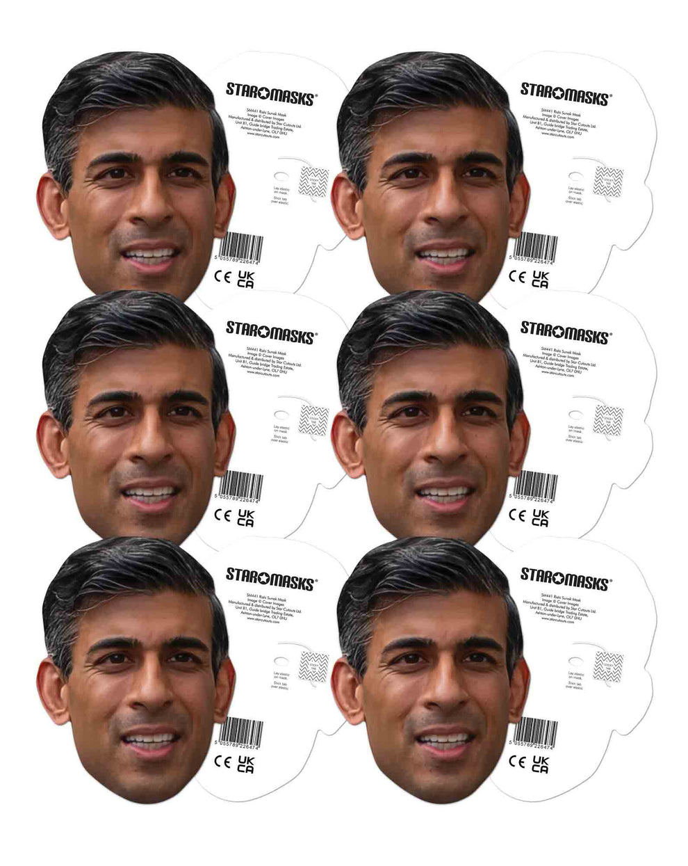 SMP454 Rishi Sunak 6 Pack Masks – mycardboardcutout
