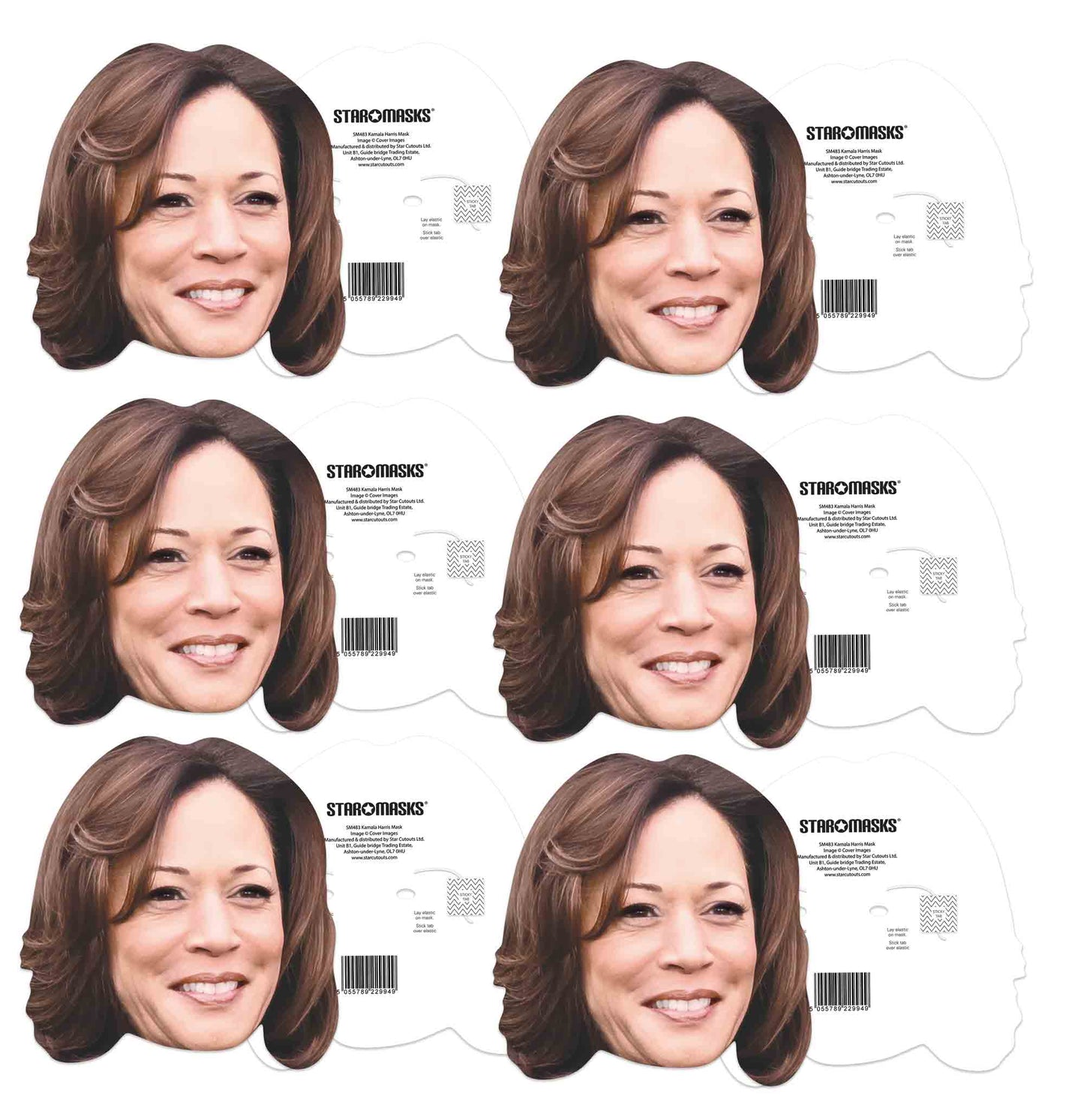 SMP457 Kamala Harris Six Pack Face Mask - mycardboardcutout