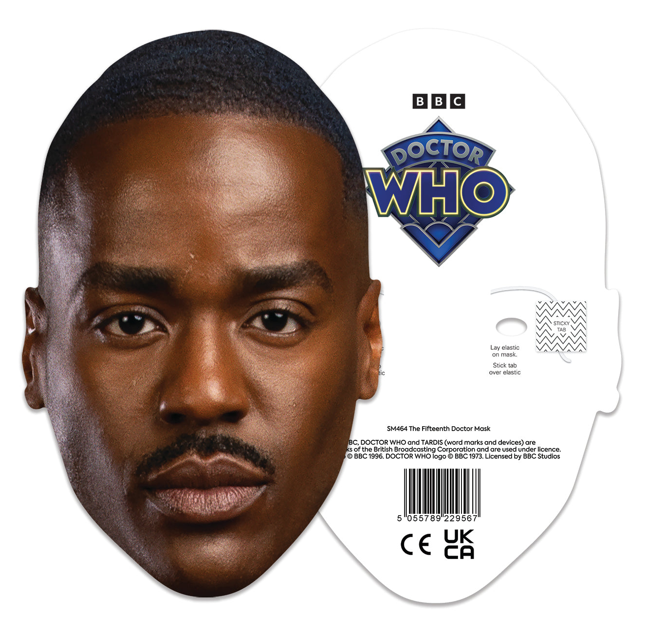 SM464 The Fifteenth Doctor Mask - Ncuti Gatwa Single Face Mask - mycardboardcutout