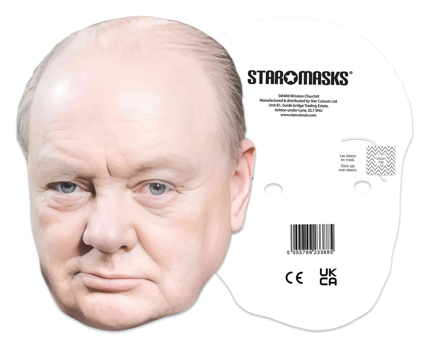 SM484 Winston Churchill Single Cardboard Face Mask