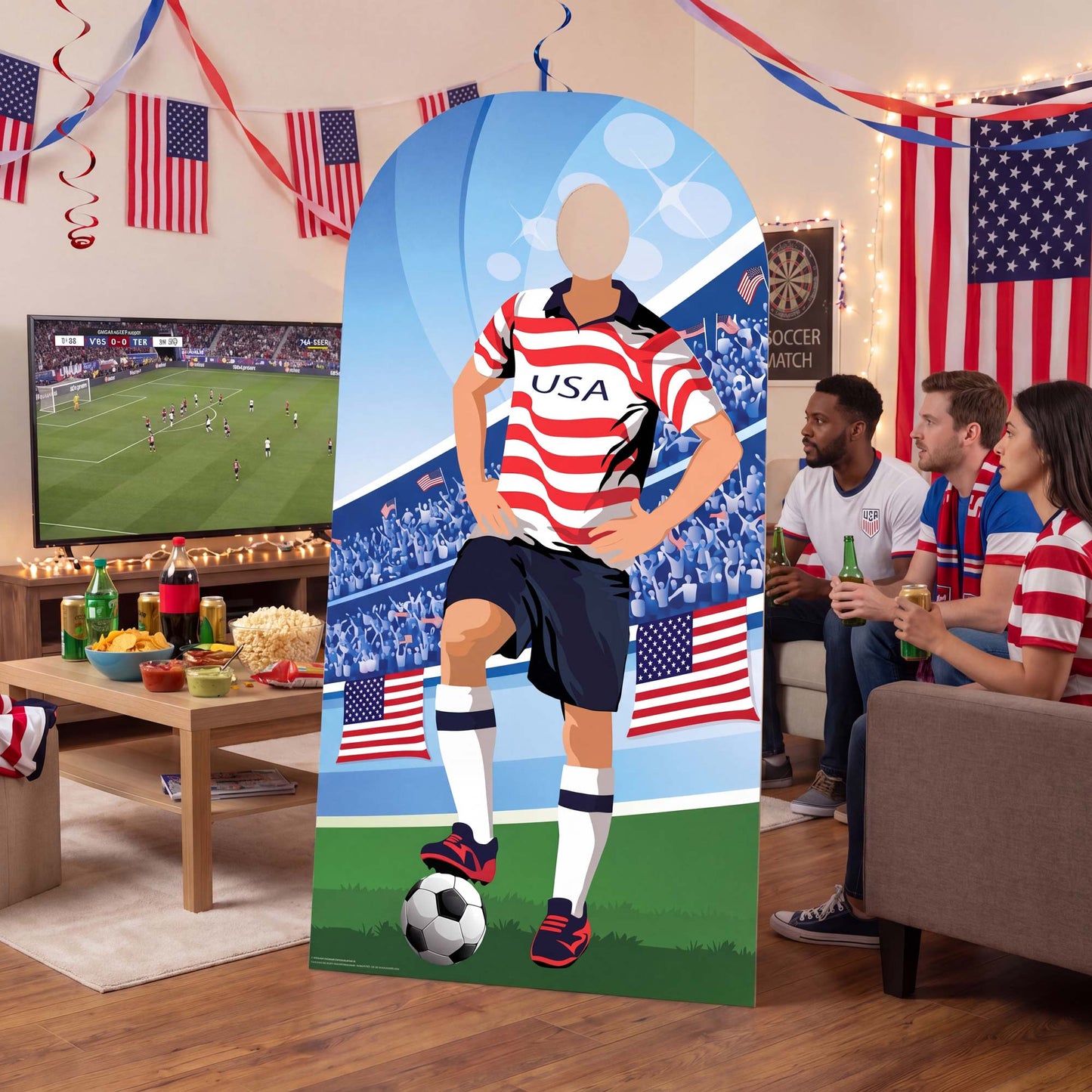 SC4935 USA Football World Tournament Cup Stand-in Cardboard Cutout Height 190cm
