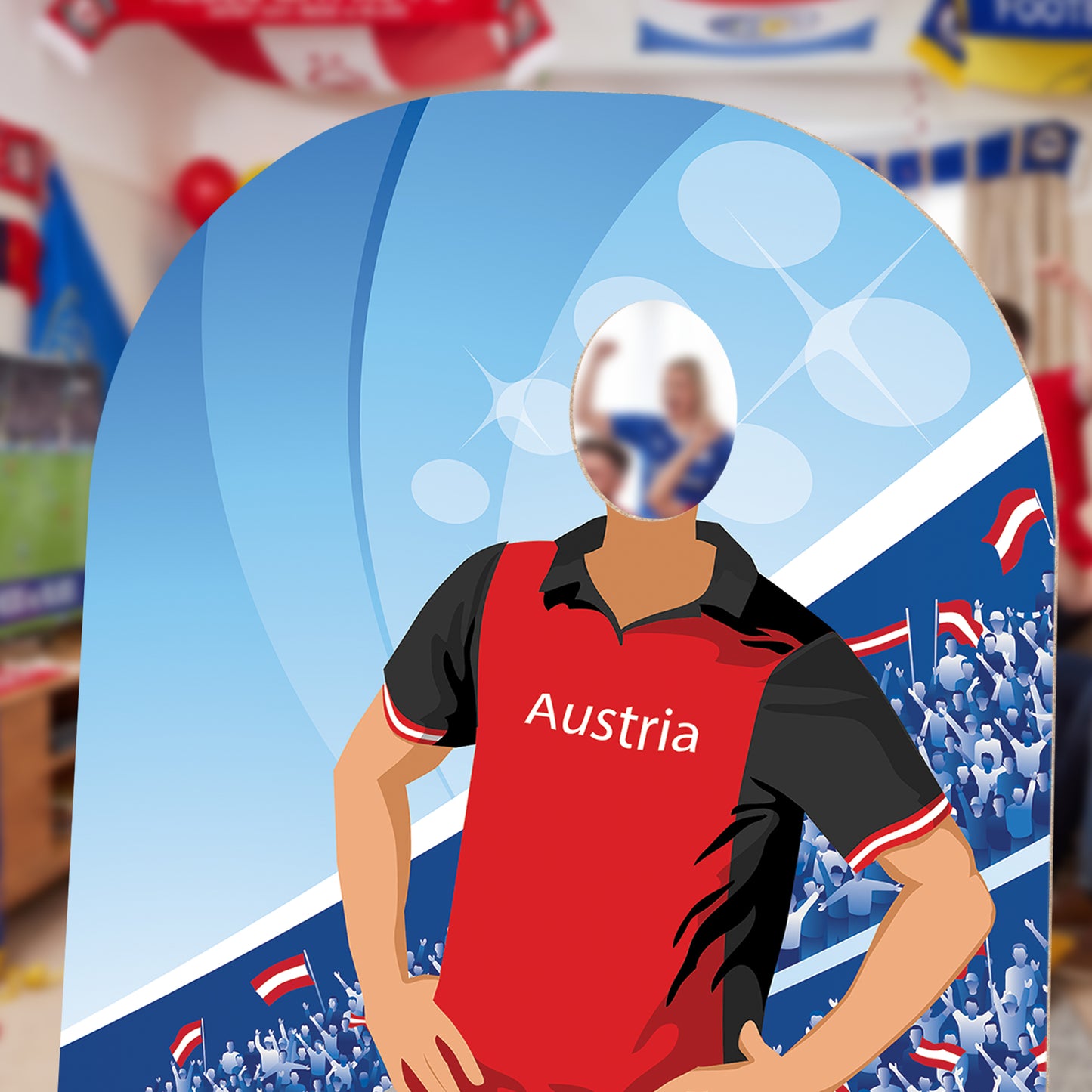 SC4943 Austria Football World Tournament Cup Stand-in Cardboard Cutout Height 190cm