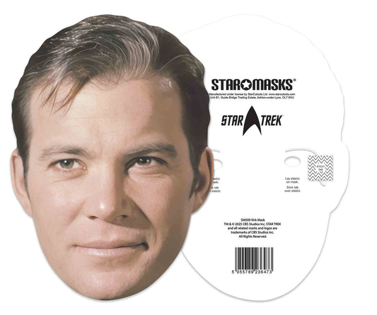 SM509 Captain Kirk Mask William Shatner Star Trek  - Includes Tabs and Elastic