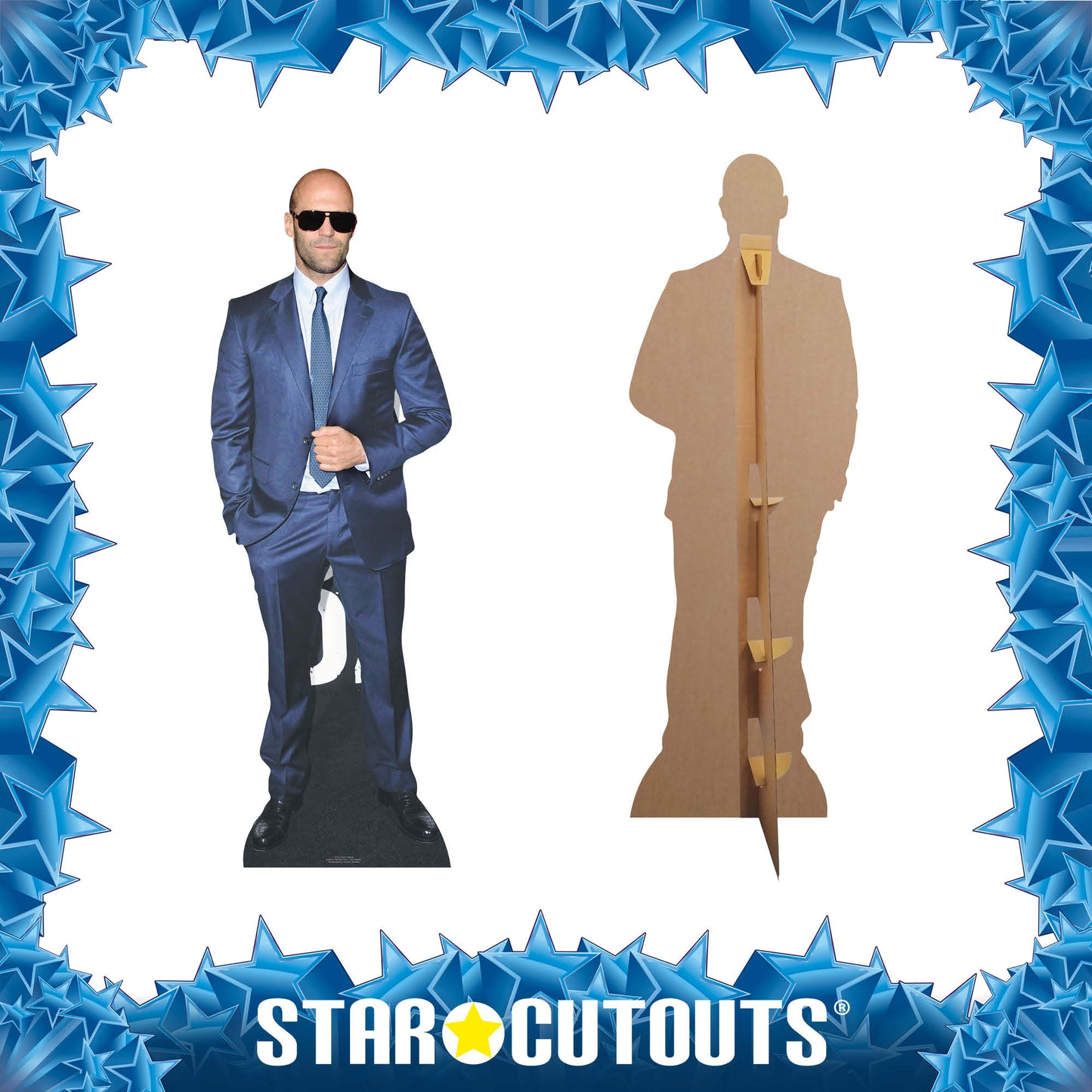 CS553 Jason Statham Height 178cm Lifesize Cardboard Cut Out With Mini - mycardboardcutout