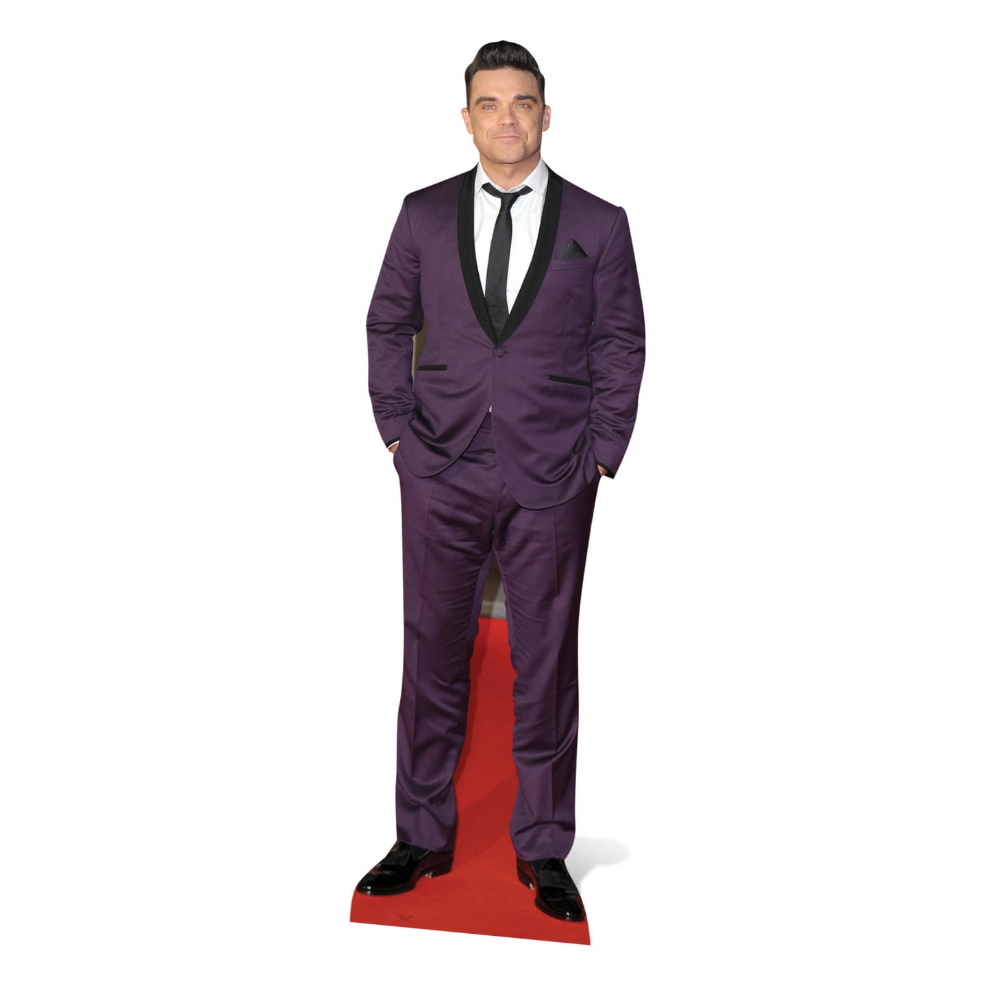 Robbie Williams Singing - Purple Suit Height 185cm Lifesize Cardboard Cutout