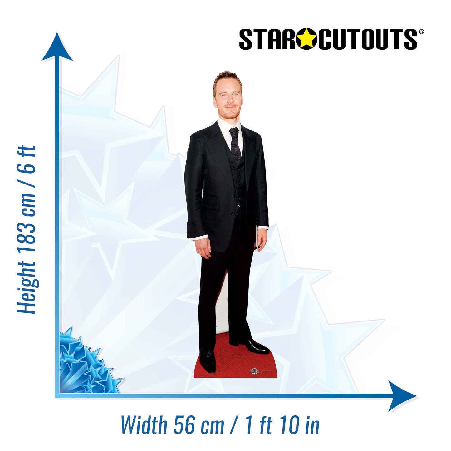 CS600 Michael Fasbender Height 183cm Lifesize Cardboard Cut Out With Mini