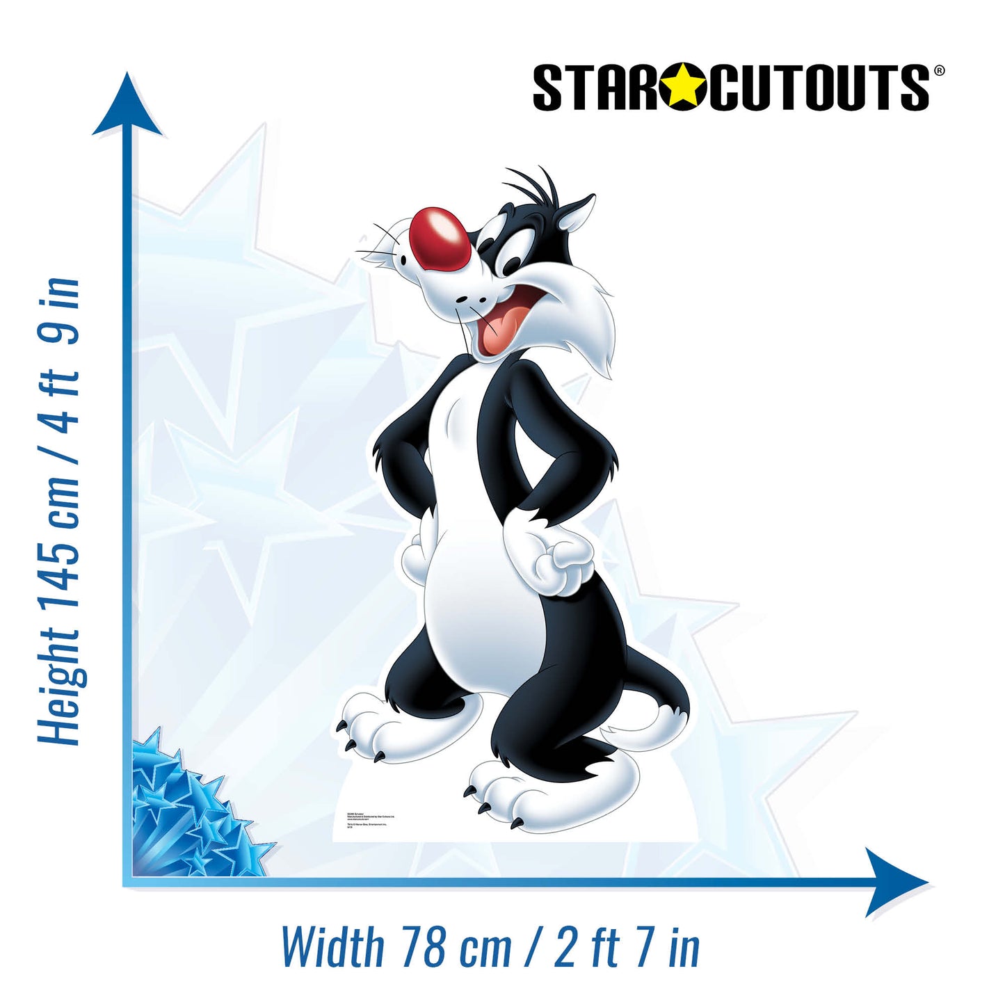 SC689 Sylvester The Cat Cardboard Cut Out Height 145cm