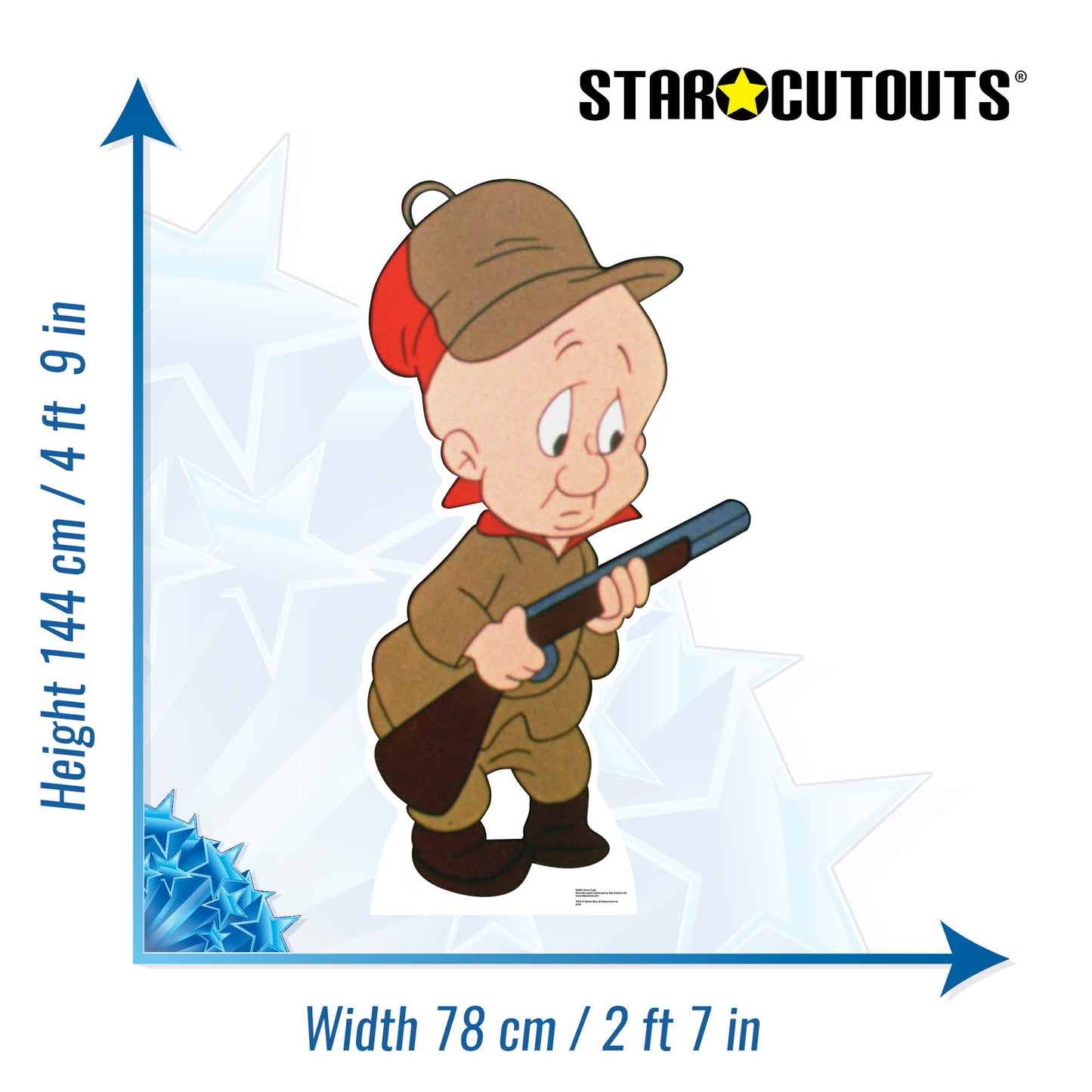 SC691 Elmer Fudd Cardboard Cut Out Height 144cm