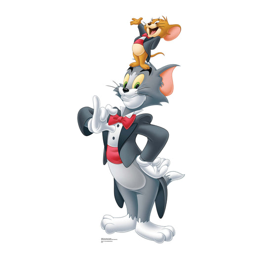 SC697 Tom and Jerry in Tuxedos Cardboard Cut Out Height 154cm