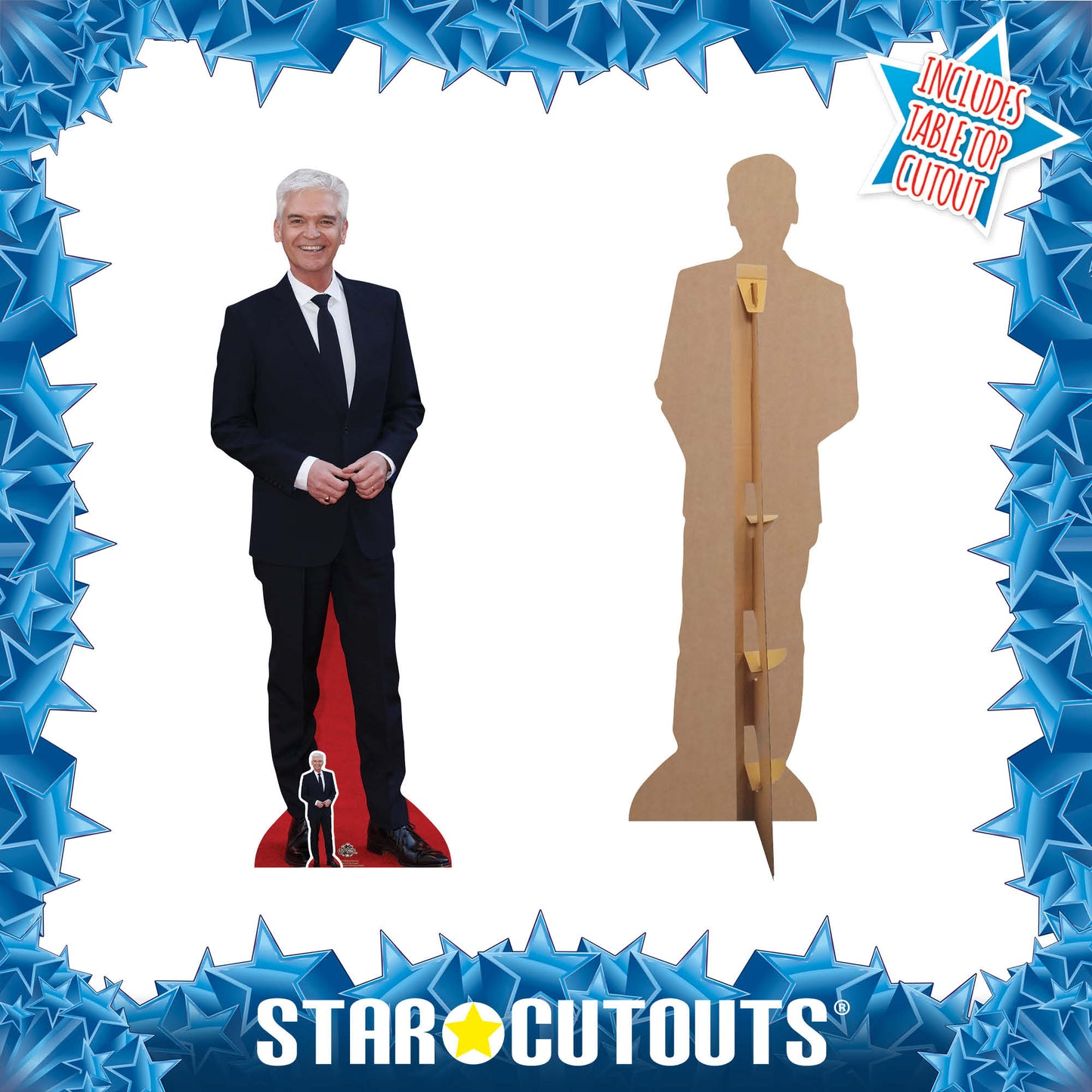 CS773 Philip Schofield Height 183cm Lifesize Cardboard Cut Out With Mini - mycardboardcutout