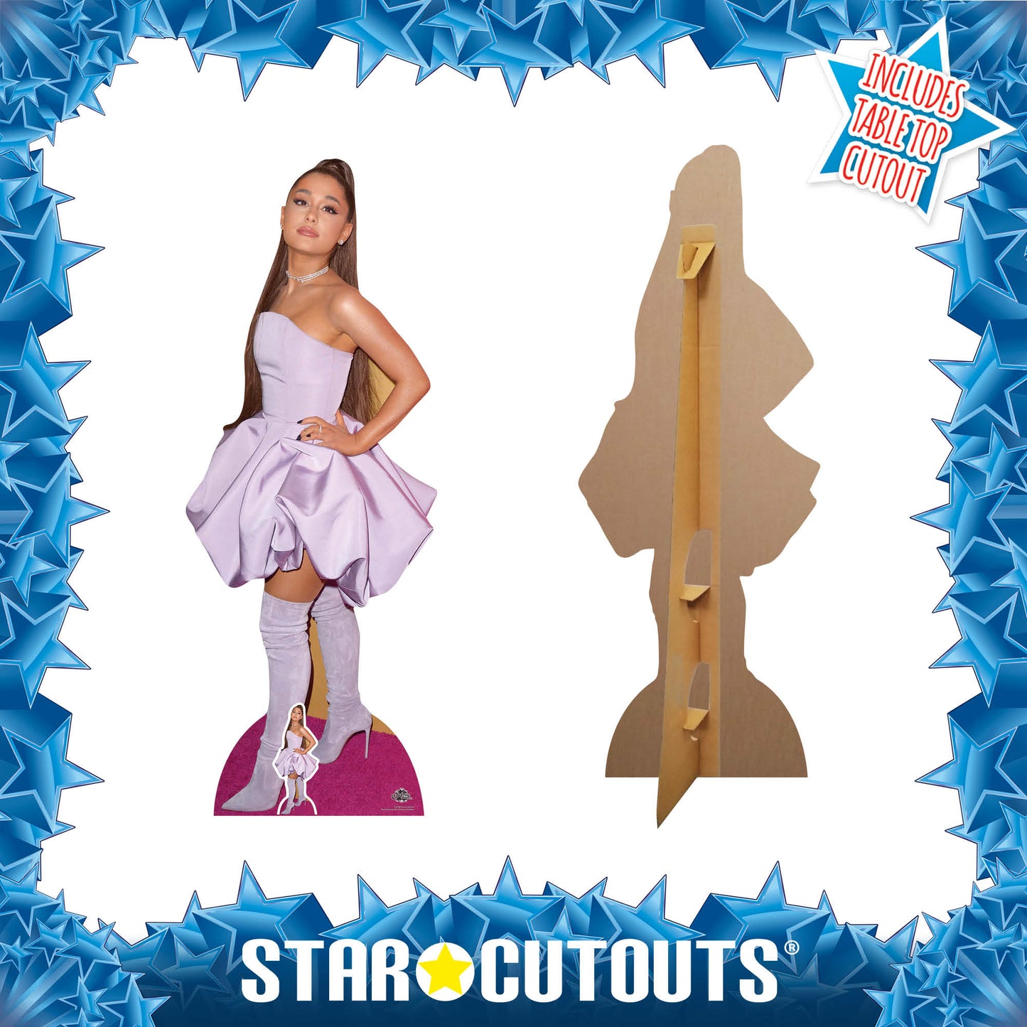 CS780 Ariana Grande American Singer Songwriter Height 163cm Lifesize Cardboard Cut Out With Mini - mycardboardcutout