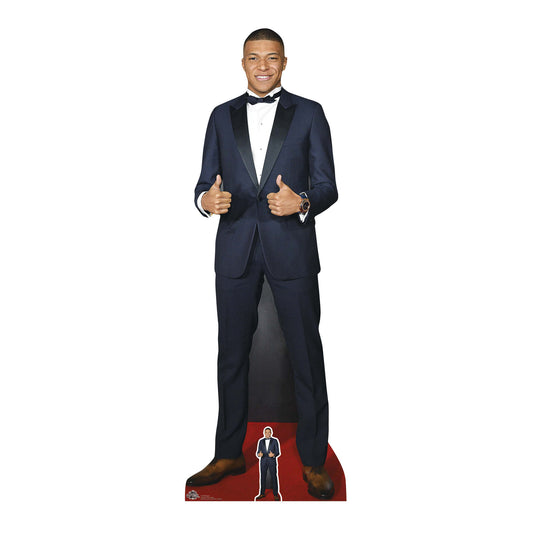 CS788 Kylian Mbappé Thumbs Up Height 180cm Lifesize Cardboard Cut Out With Mini - mycardboardcutout