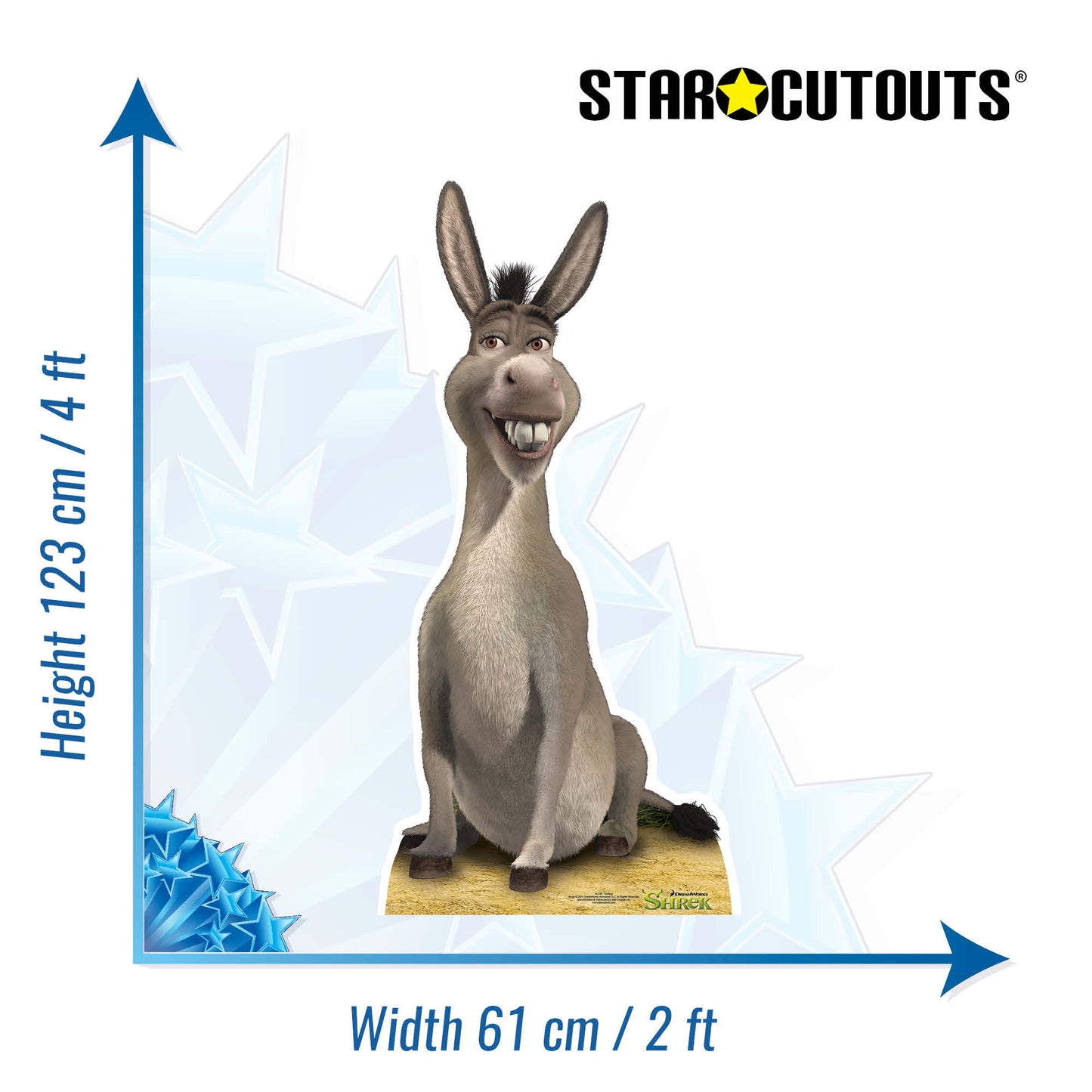 SC788 Donkey Cardboard Cut Out Height 123cm