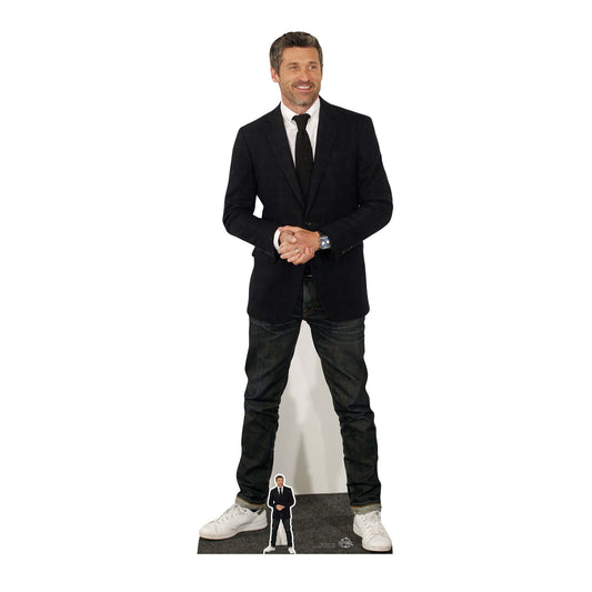 CS815 Patrick Dempsey Casual Trainers Height 181cm Lifesize Cardboard Cut Out With Mini