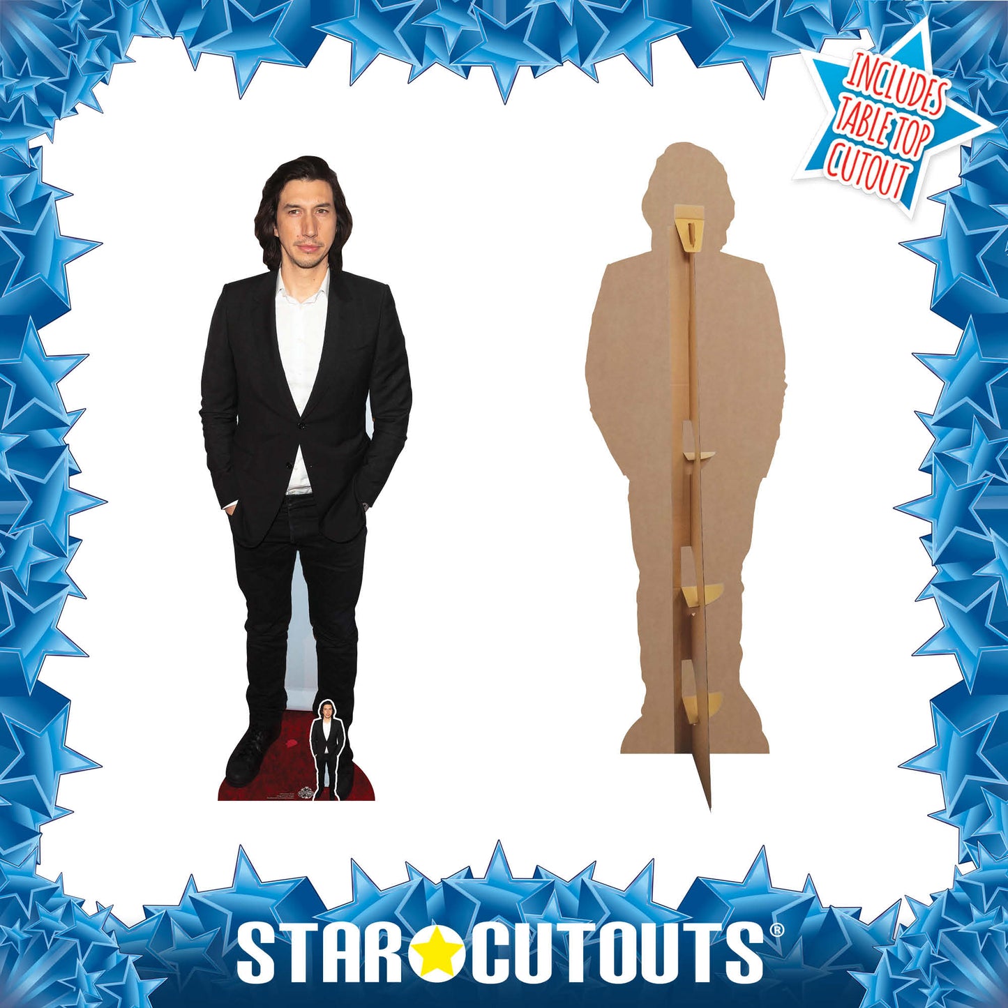 CS818 Adam Driver Height 191cm Lifesize Cardboard Cut Out With Mini