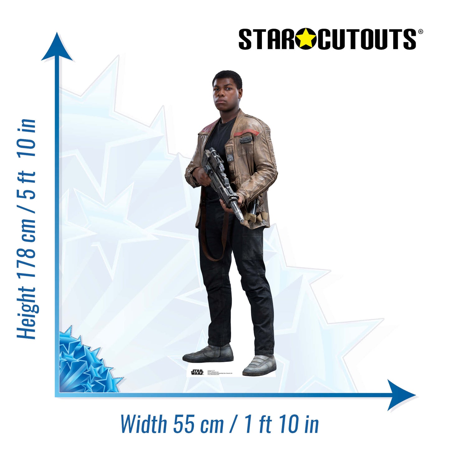 Finn Star Wars The Force Awakens Cardboard Cut Out Height 178cm