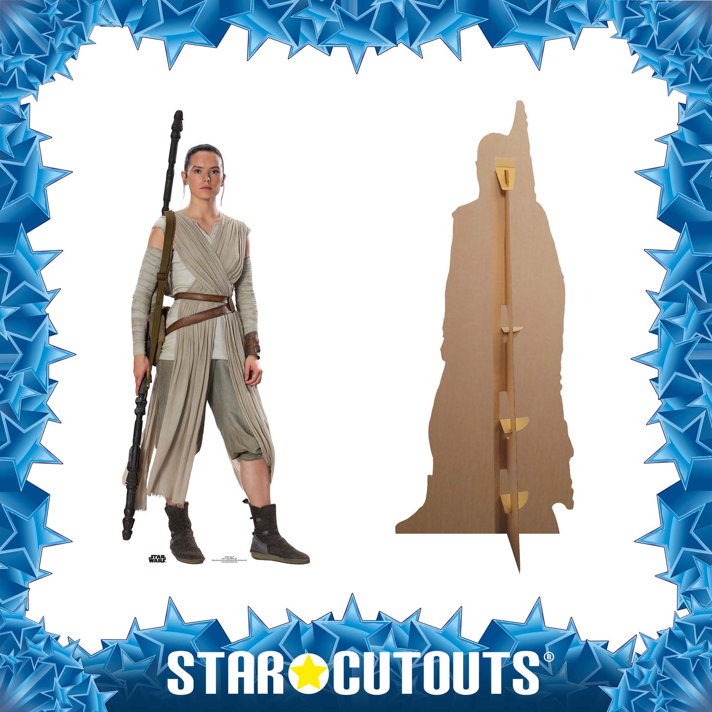 Rey Star Wars The Force Awakens Cardboard Cut Out Height 188cm