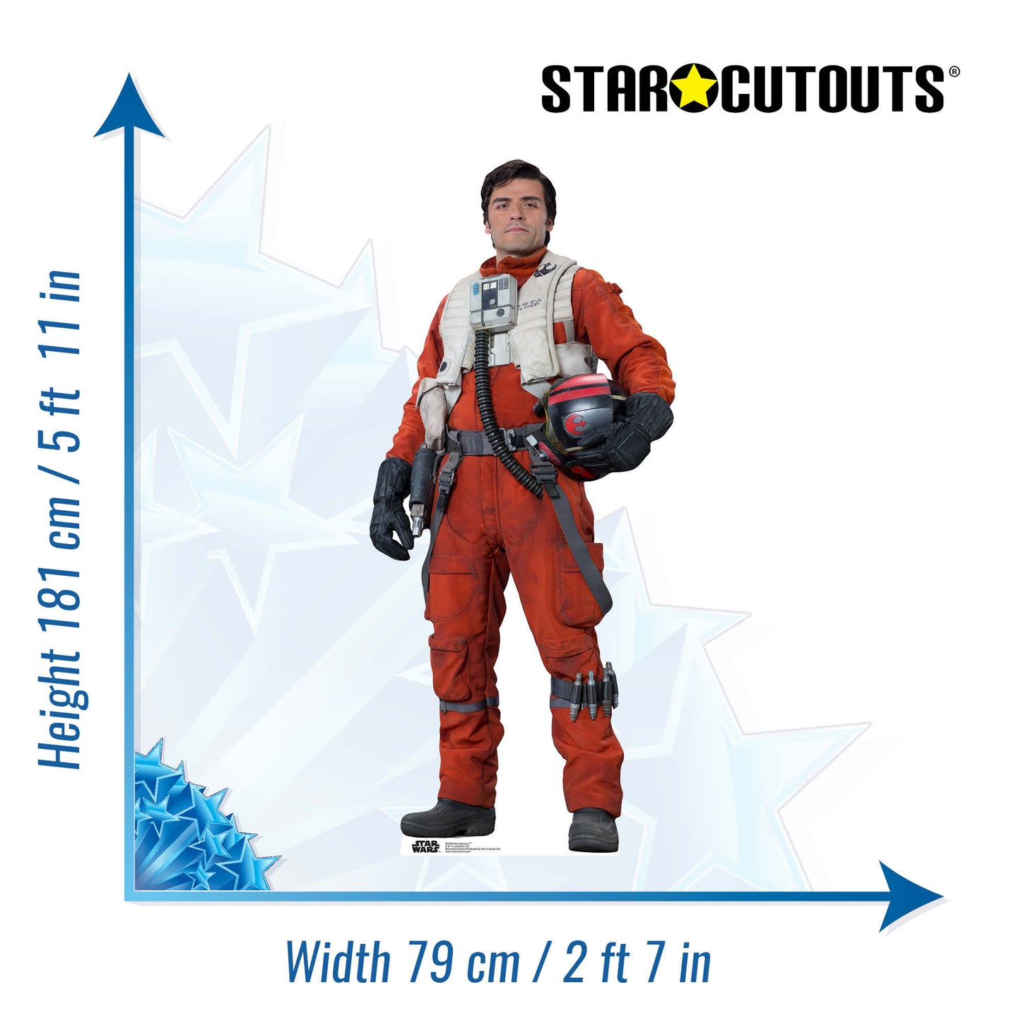 Poe Dameron Star Wars The Force Awakens Cardboard Cut Out Height 181cm