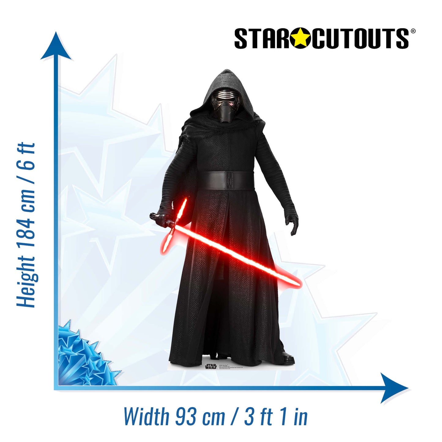 Kylo Ren Star Wars The Force Awakens Cardboard Cut Out Height 184cm