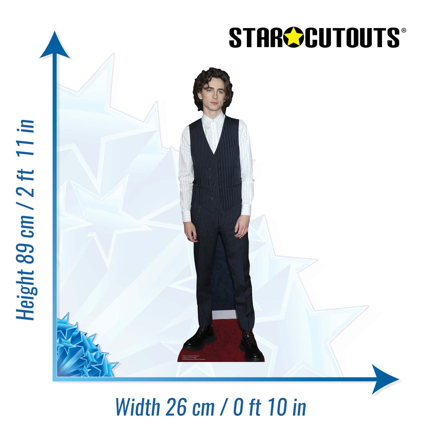 CS837 Timothee Chalamet King Star Mini Waistcoat Height 89cm Small Cardboard Cut Out
