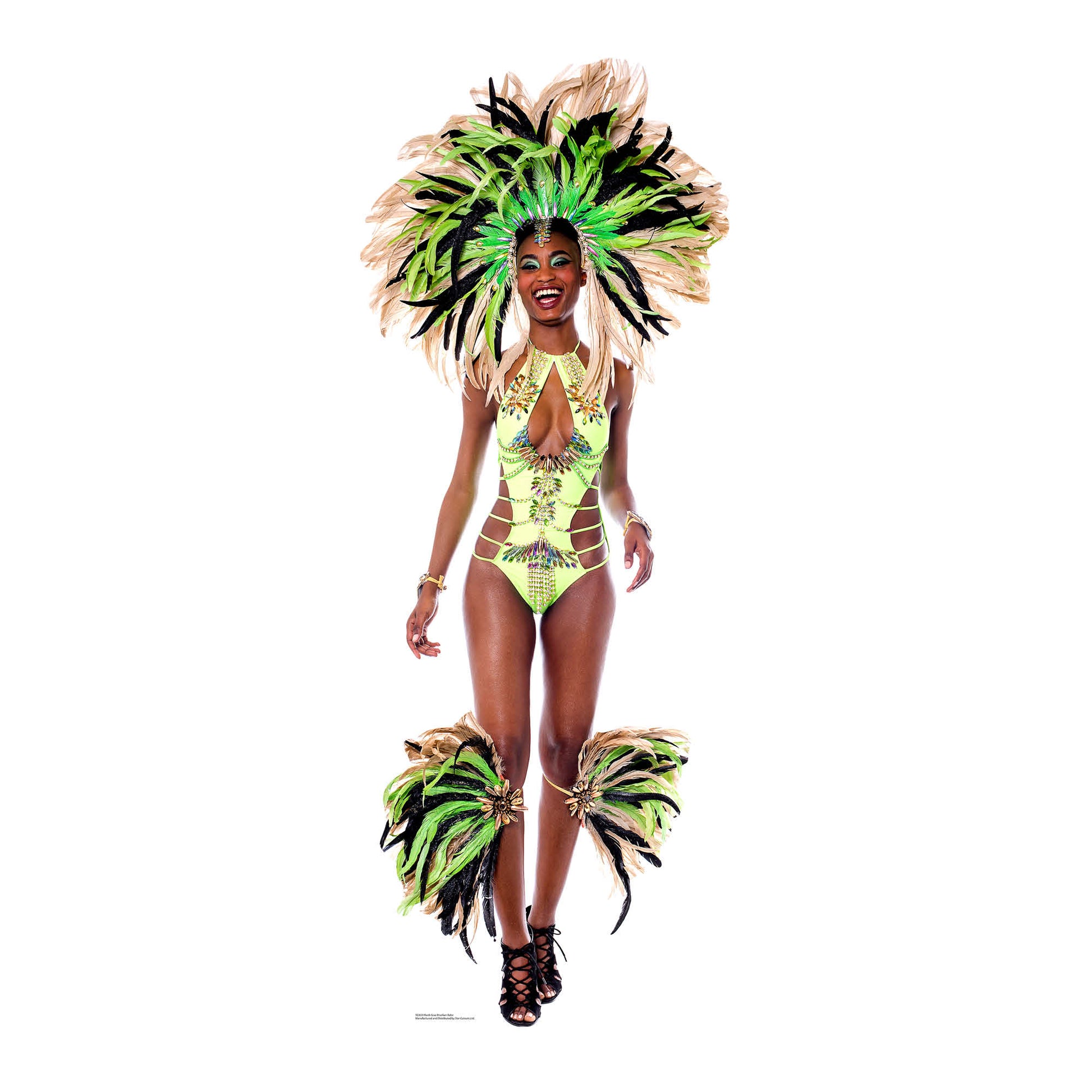 SC859 Mardi-Gras Brazilian Babe Cardboard Cut Out Height 193cm - mycardboardcutout