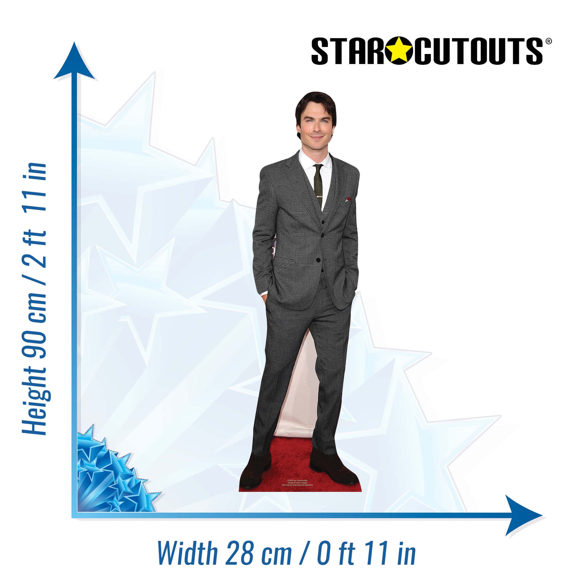 CS912 Ian Somerhalder (Star Mini) Height 90cm Small Cardboard Cut Out Height 90cm - mycardboardcutout