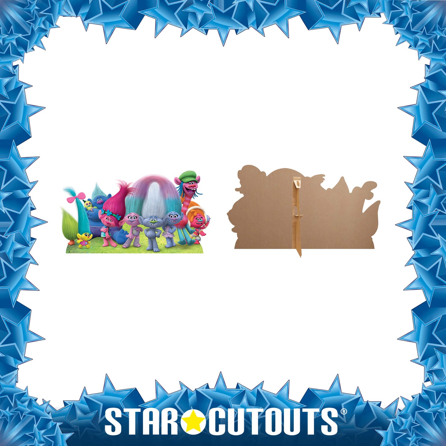 Trolls True Colours Group Cutout Cardboard Cutout
