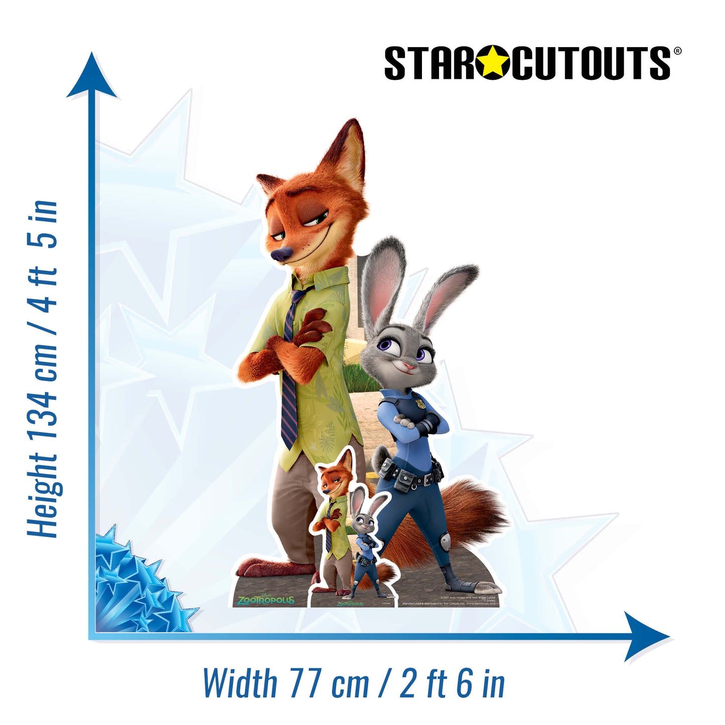 Judy with Nick Cutout Cardboard Cut Out Height 134cm