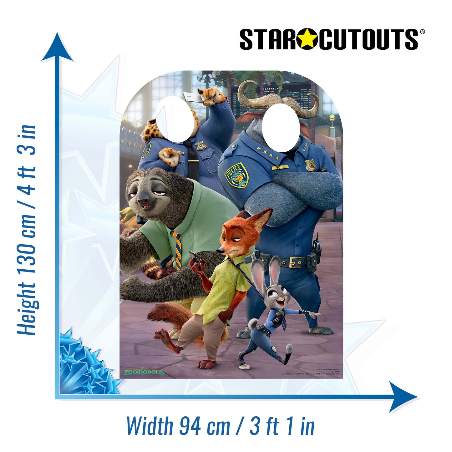 Zootropolis Child Stand-In Cardboard Cut Out Height 130cm