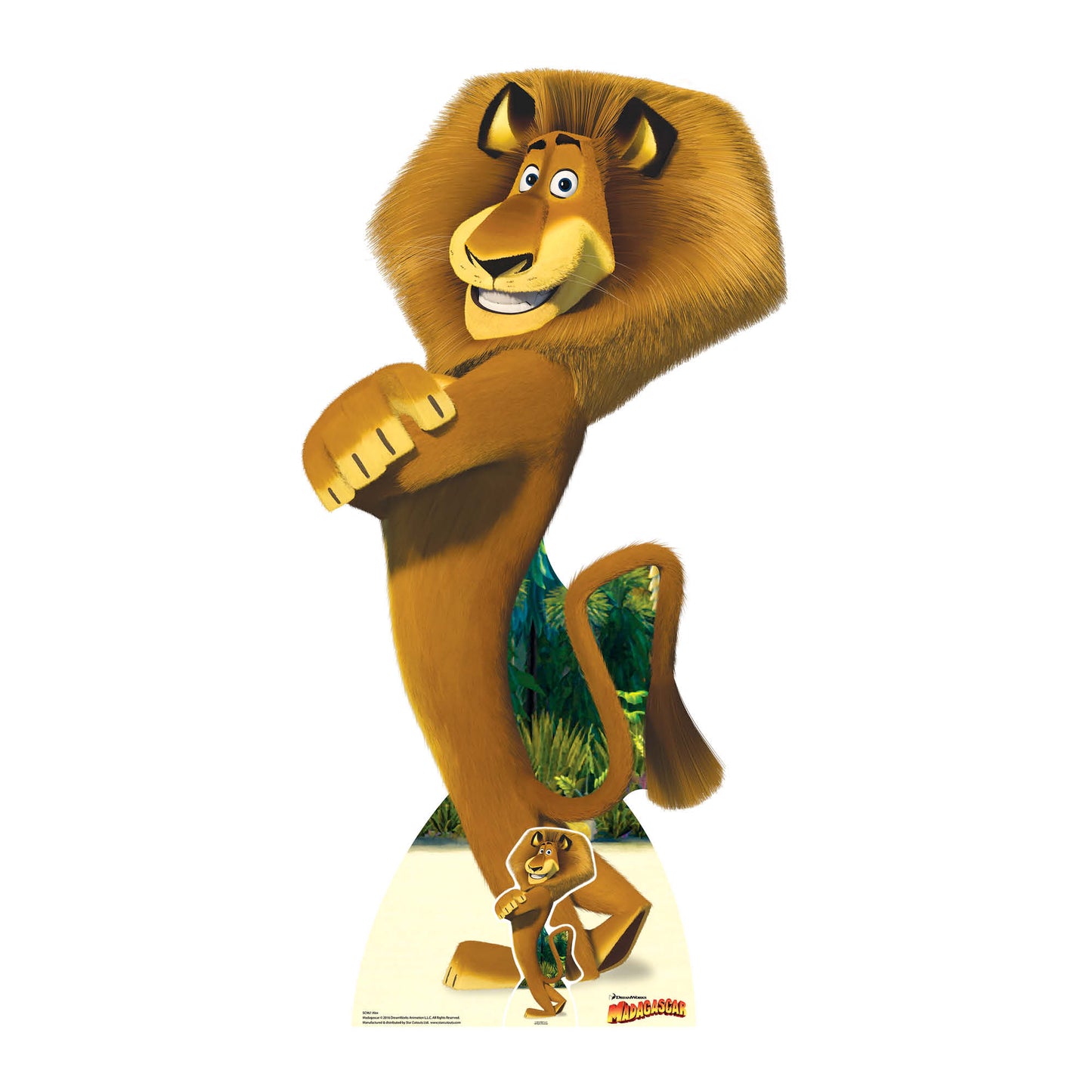 SC967 Alex (Madagascar) Cartoon Animated Lion Cardboard Cut Out Height 184cm