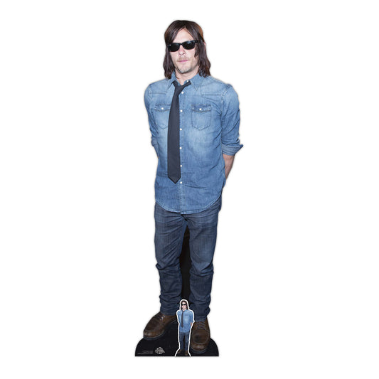 CS1059 Norman Reedus Casual Height 179cm Lifesize Cardboard Cut Out With Mini