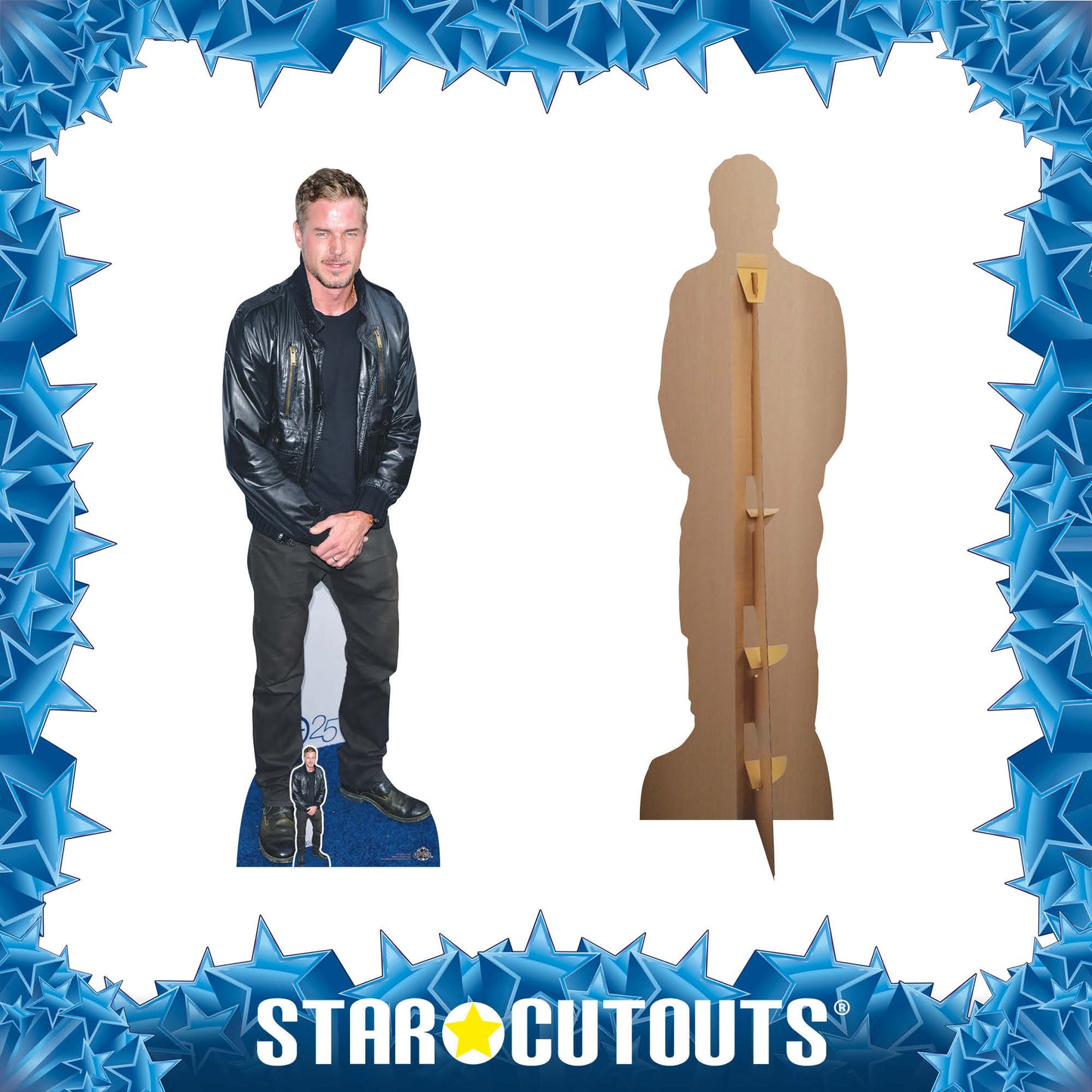 CS1108 Eric Dane Height 185cm Lifesize Cardboard Cut Out With Mini - mycardboardcutout