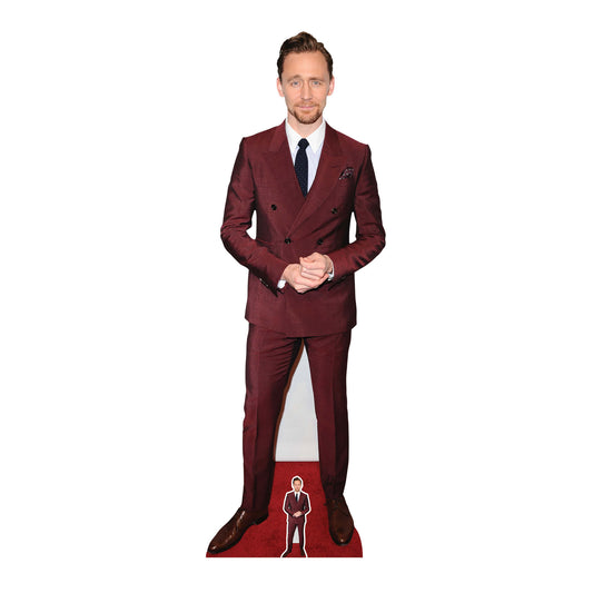 CS1111 Tom Hiddleston Red Suit Height 188cm Cardboard Cutout - mycardboardcutout