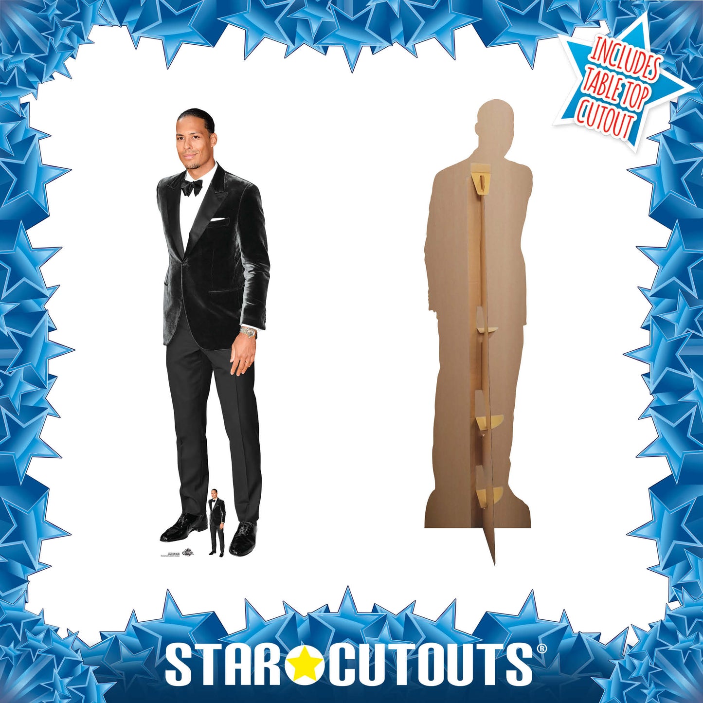 CS1139 Virgil van Dijk Height 196cm Lifesize Cardboard Cut Out With Mini - mycardboardcutout