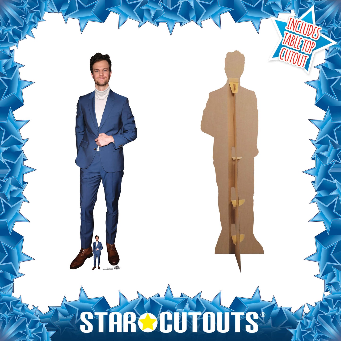 CS1142 Jack Quaid Height 186cm Lifesize Cardboard Cut Out With Mini - mycardboardcutout