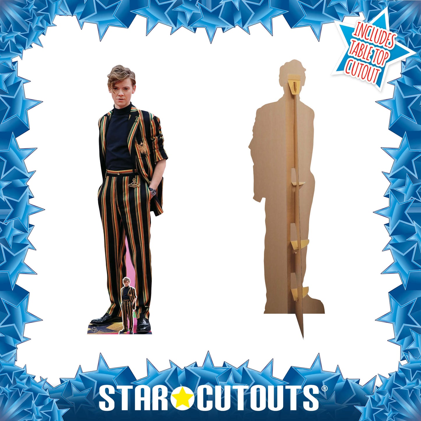 CS1150 Thomas Brodie-Sangster Height 179cm Lifesize Cardboard Cut Out With Mini - mycardboardcutout