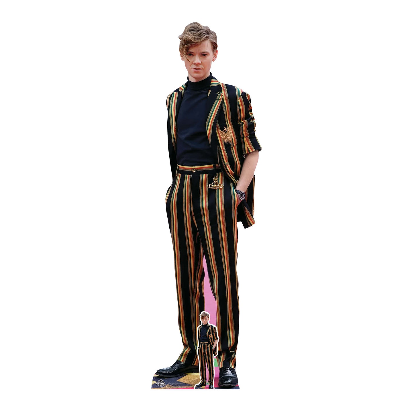 CS1150 Thomas Brodie-Sangster Height 179cm Lifesize Cardboard Cut Out With Mini - mycardboardcutout