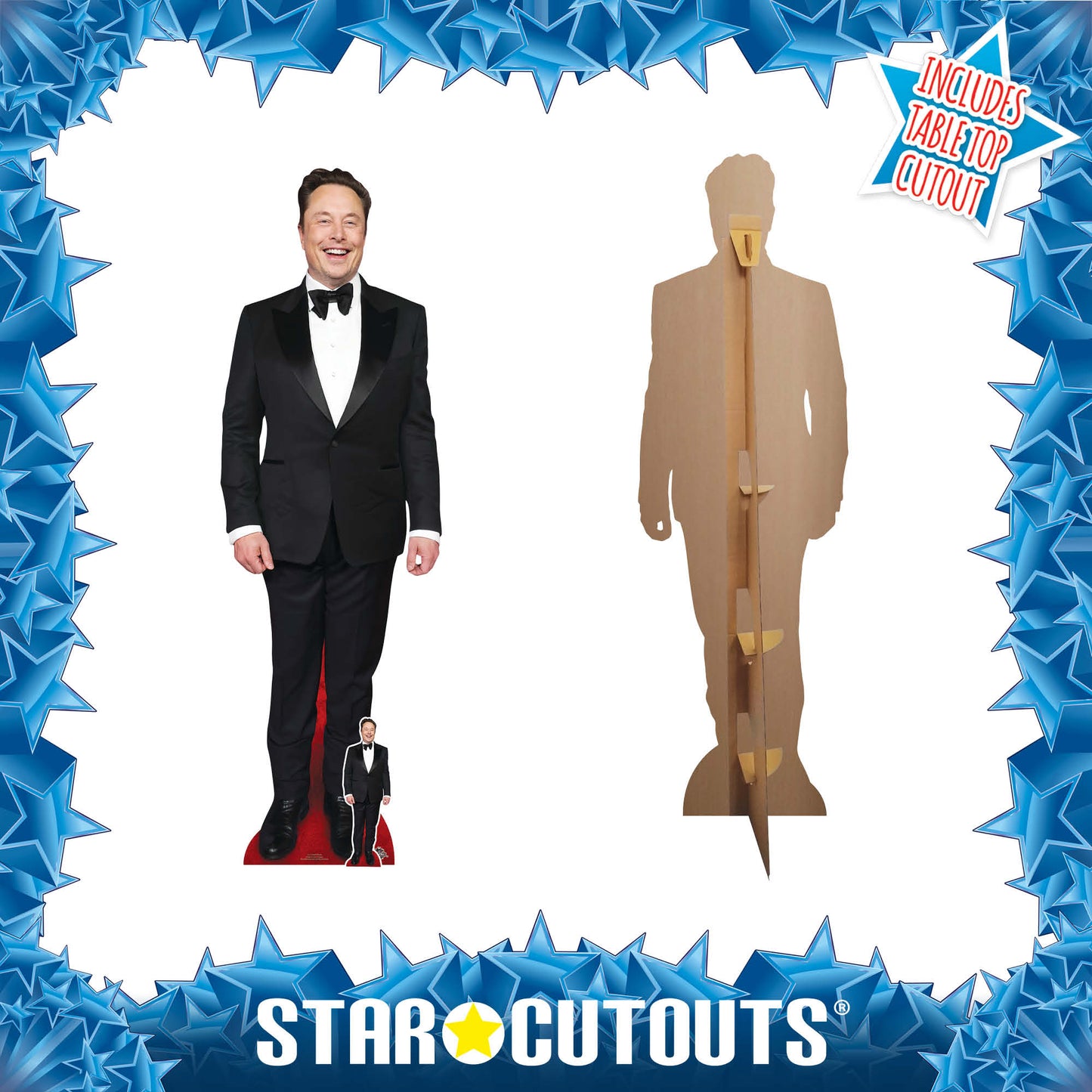 CS1156 Elon Musk Smart Suit Height 190cm Lifesize Cardboard Cut Out With Mini