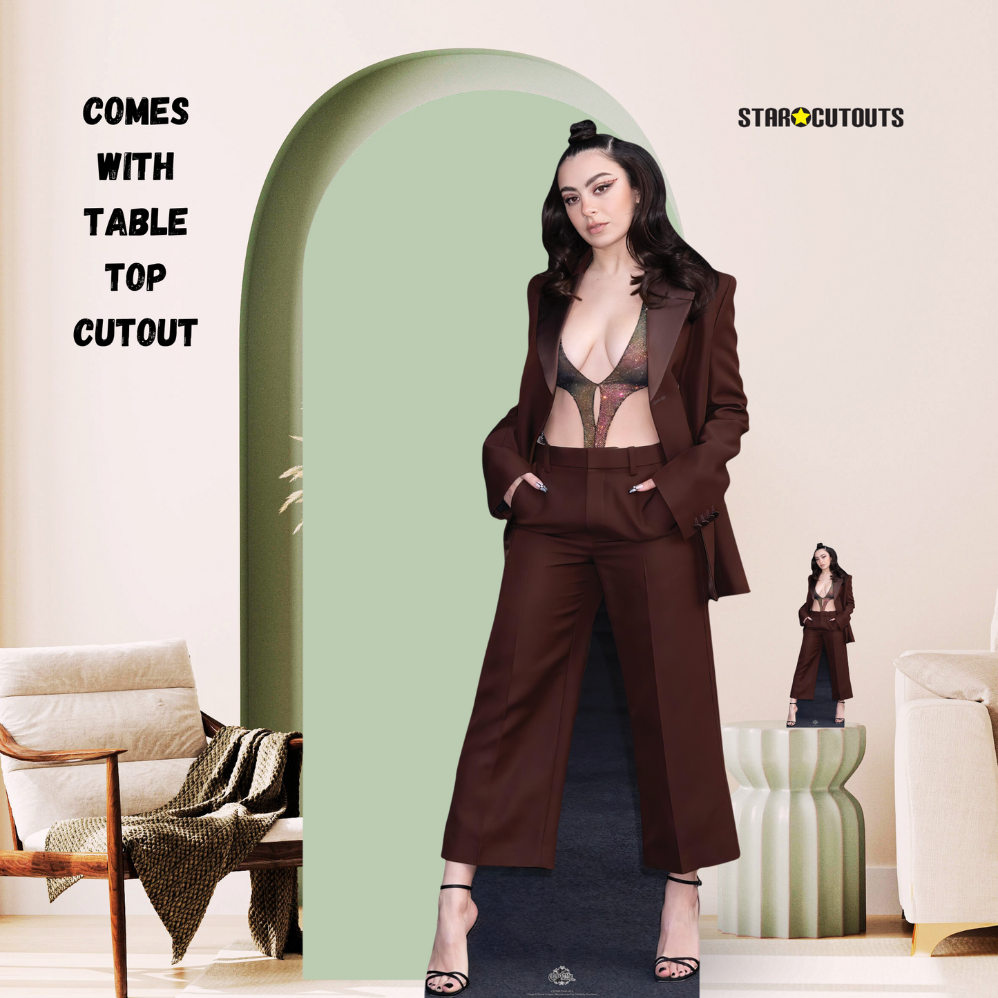 CS1168 Charli XCX Height 168cm Lifesize Cardboard Cut Out With Mini