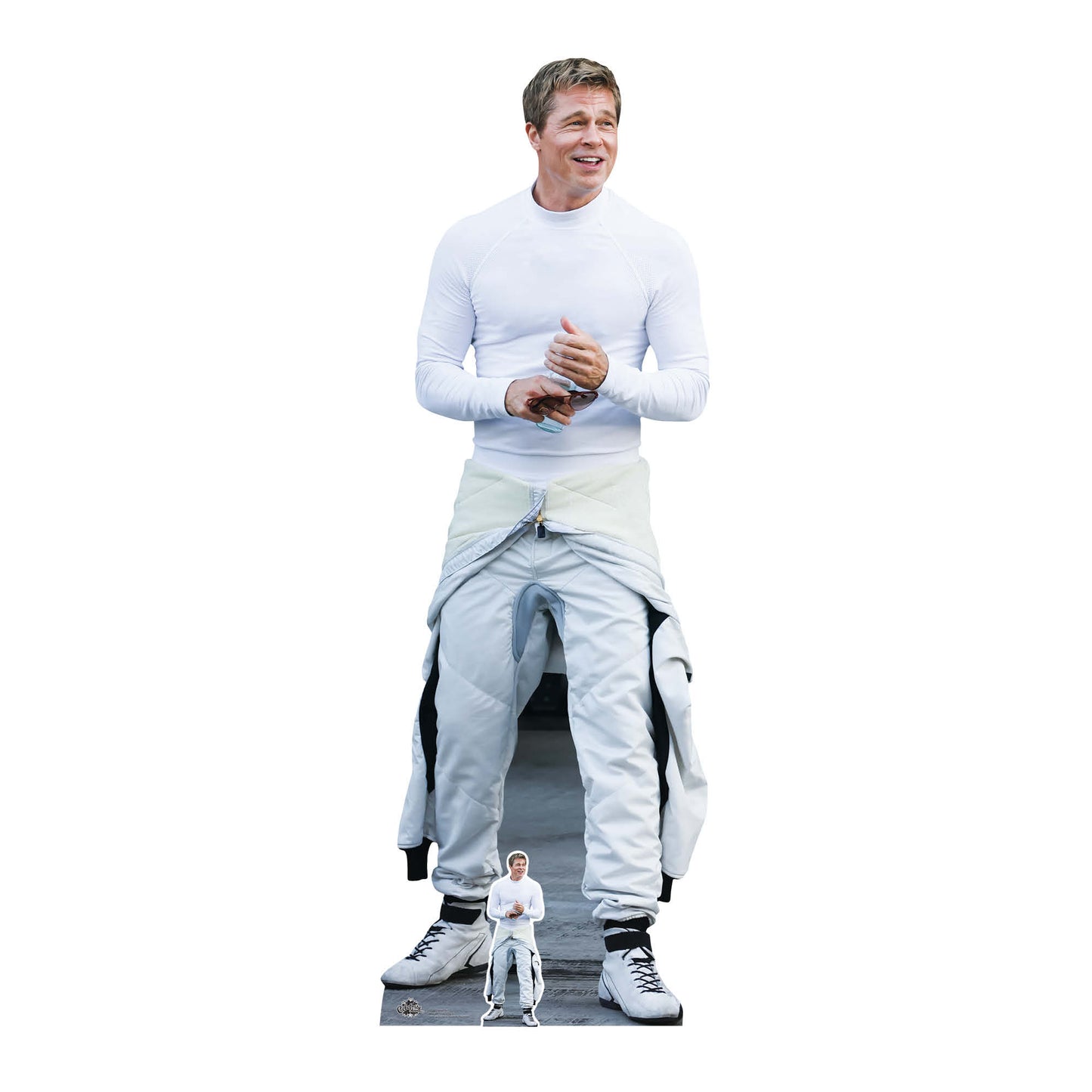 CS1171 Brad Pitt Racer Height 180cm Lifesize Cardboard Cut Out With Mini