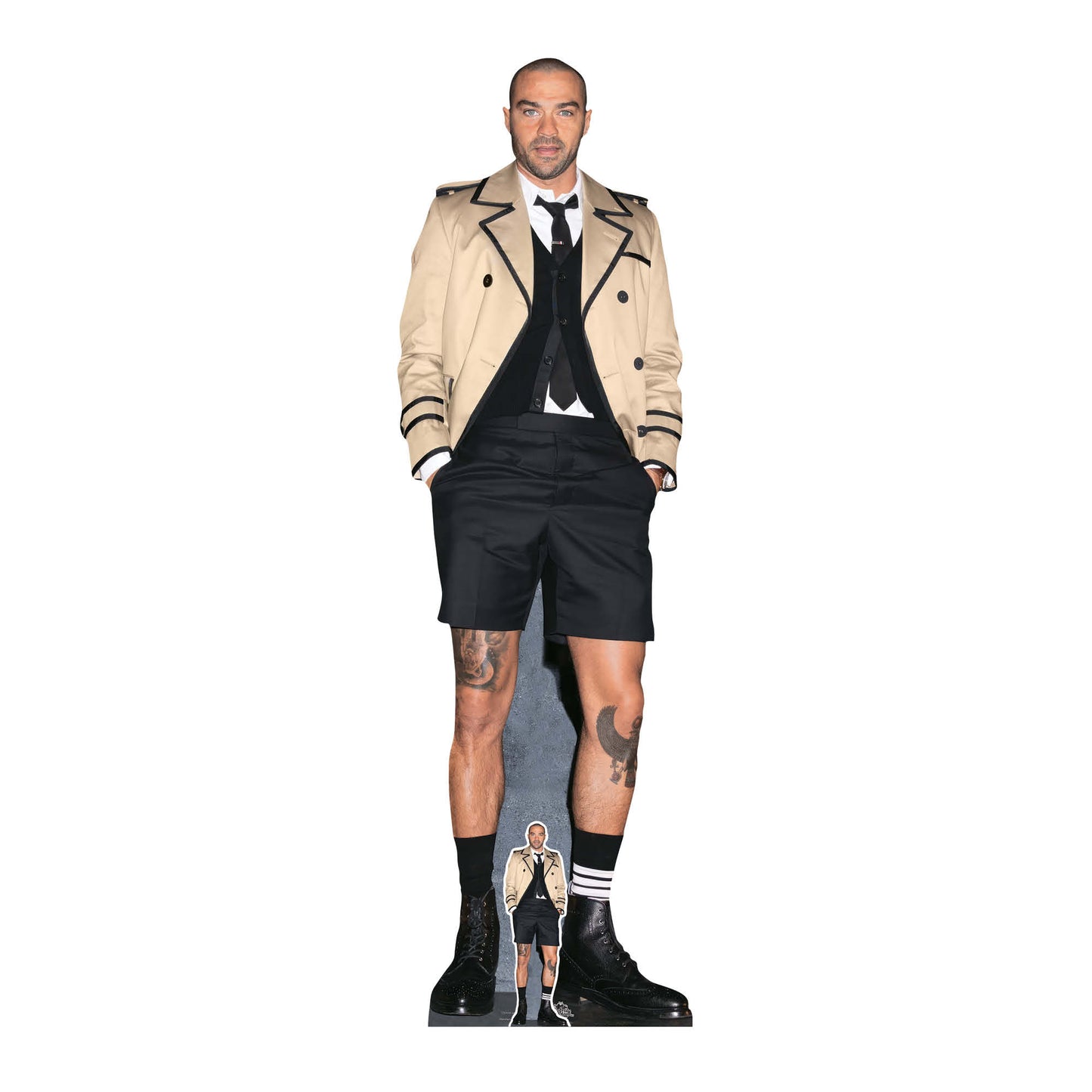 CS1174 Jesse Williams Shorts  Height 187cm Lifesize Cardboard Cut Out With Mini