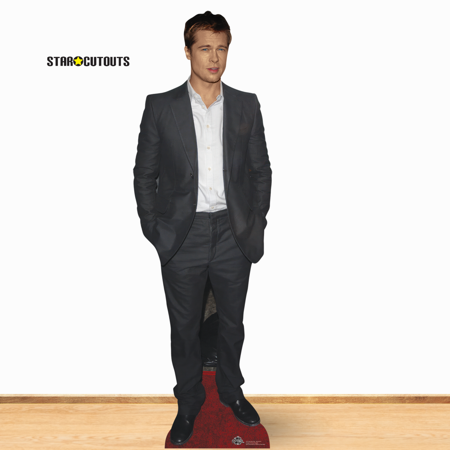 CS1189 Brad Pitt Black Suit Height 181cm Lifesize Cardboard Cut Out With Mini