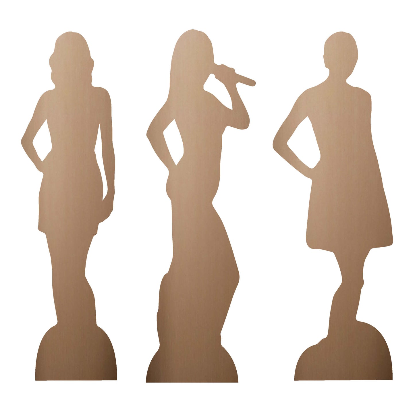 CS1191 T Singer Three Pack Shelf Top Cutout  Cardboard Cut Out Height 31cm