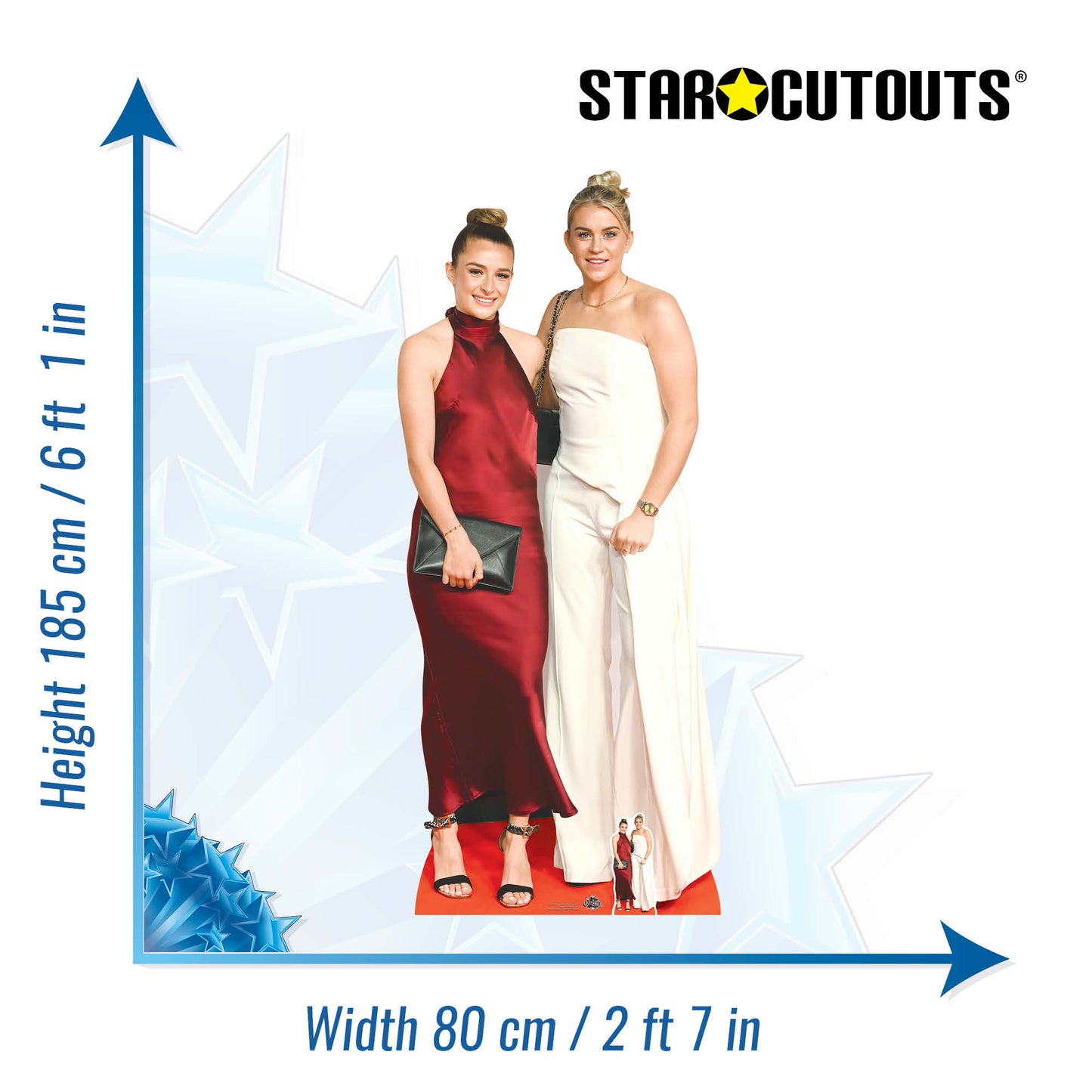 CS1205 Alessia Russo and Ella Toone Cardboard Cut Out Height 185cm