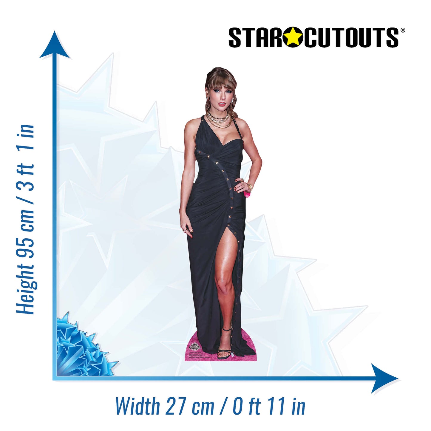 CS1216 Taylor Black Dress Swift Star Mini Height 95cm Cardboard Cutout