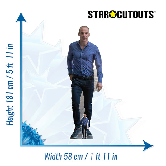 CS1224 Martin Lewis Cardboard Cut Out Height 181cm