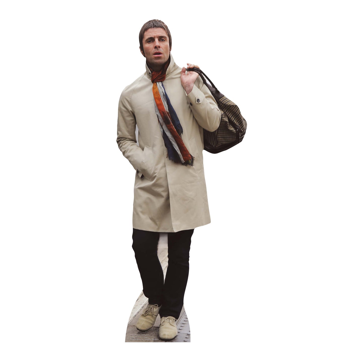 CS1229 Liam Gallagher Cream Jacket Star Mini Height 90cm Cardboard Cut Out - mycardboardcutout